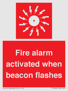 Fire alarm activated when beacon flashes